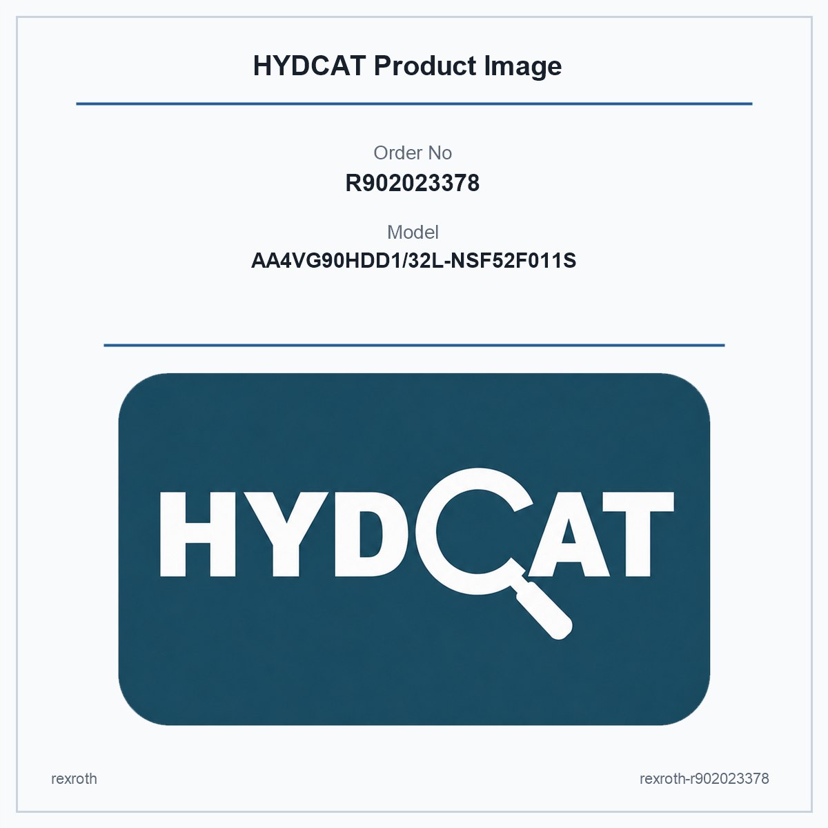 Rexroth R902023378, model AA4VG90HDD1/32L-NSF52F011S