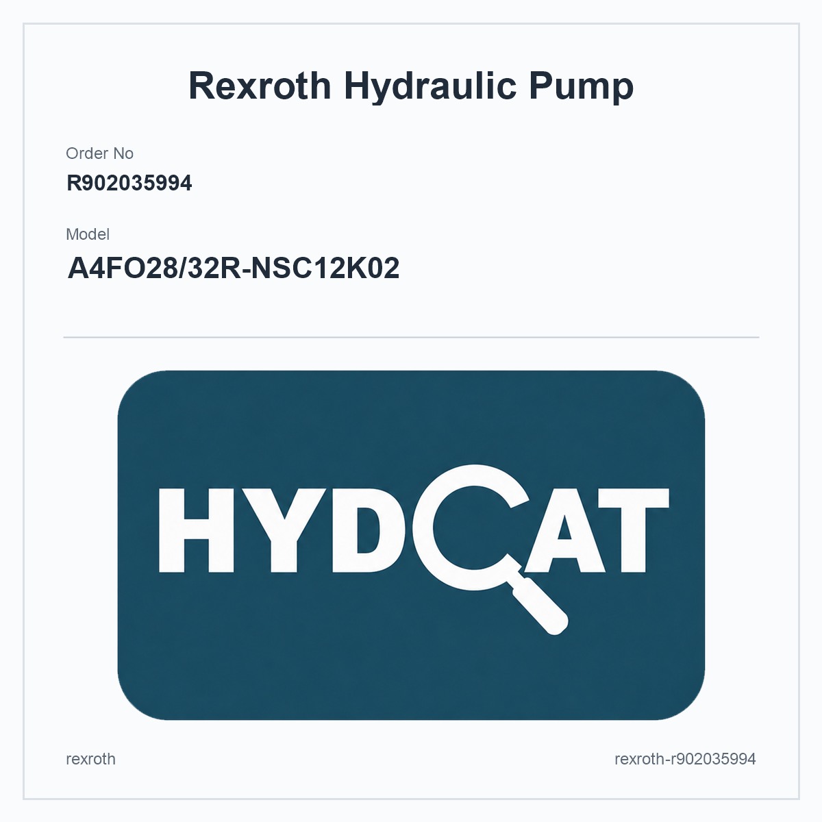 Rexroth R902035994, model A4FO28/32R-NSC12K02