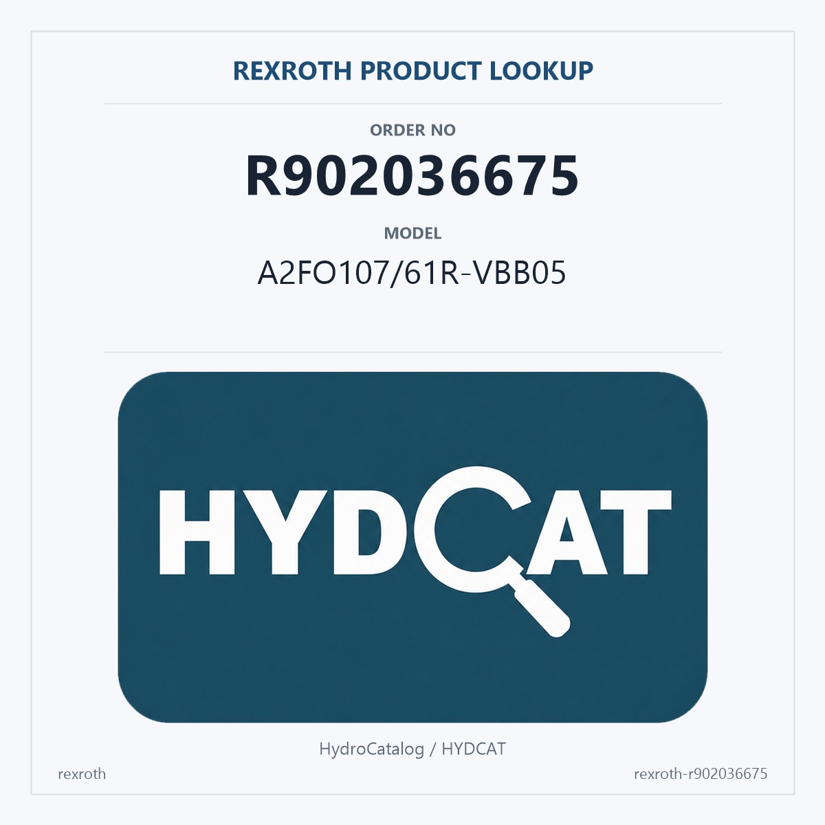 Rexroth Rexroth R902036675 A2FO Axial Piston Pump R902036675 main image