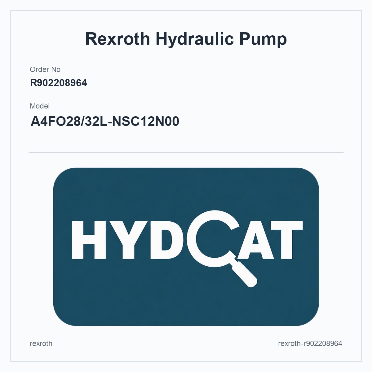 Rexroth R902208964, model A4FO28/32L-NSC12N00