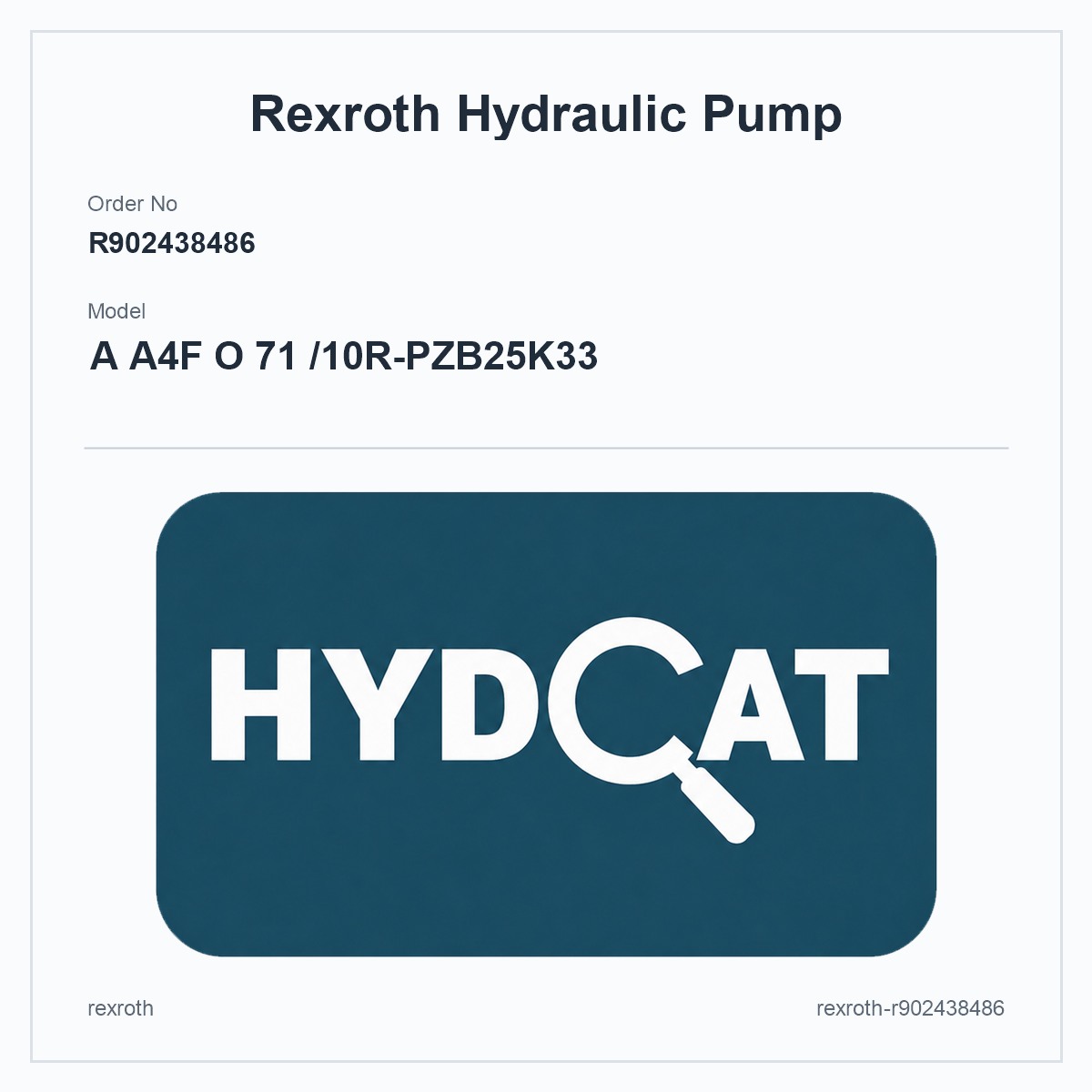 Rexroth A4FO R902438486, model A A4F O 71 /10R-PZB25K33