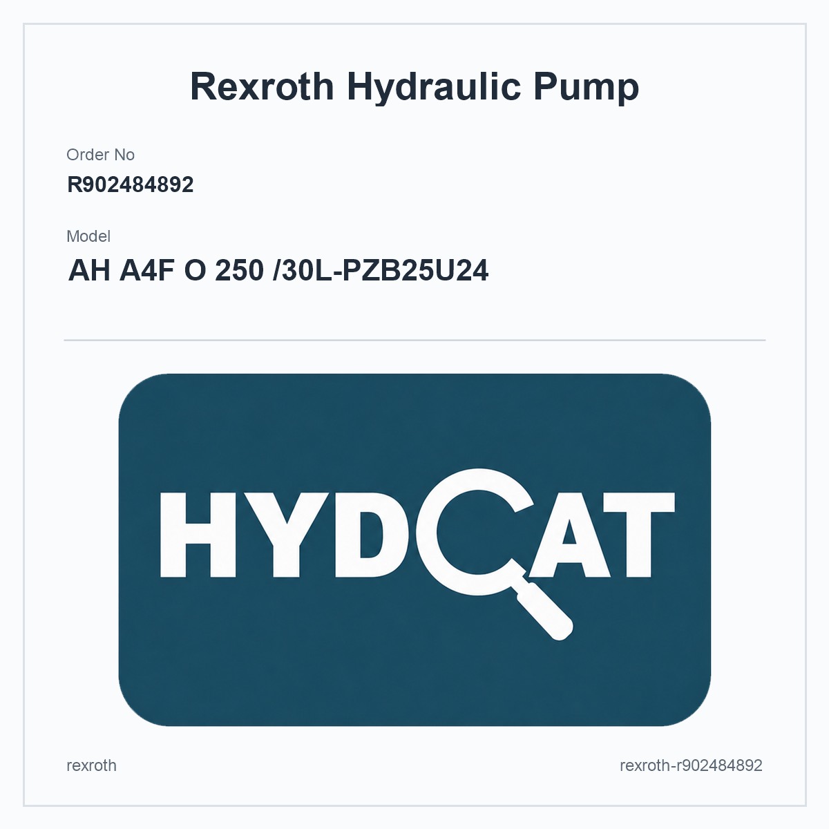 Rexroth A4FO R902484892, model AH A4F O 250 /30L-PZB25U24