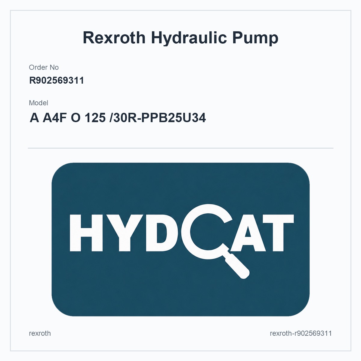 Rexroth A4FO R902569311, model A A4F O 125 /30R-PPB25U34